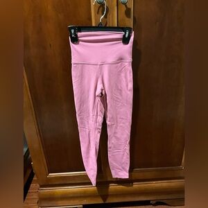 Lululemon Blush High Waisted Leggings Size 0
